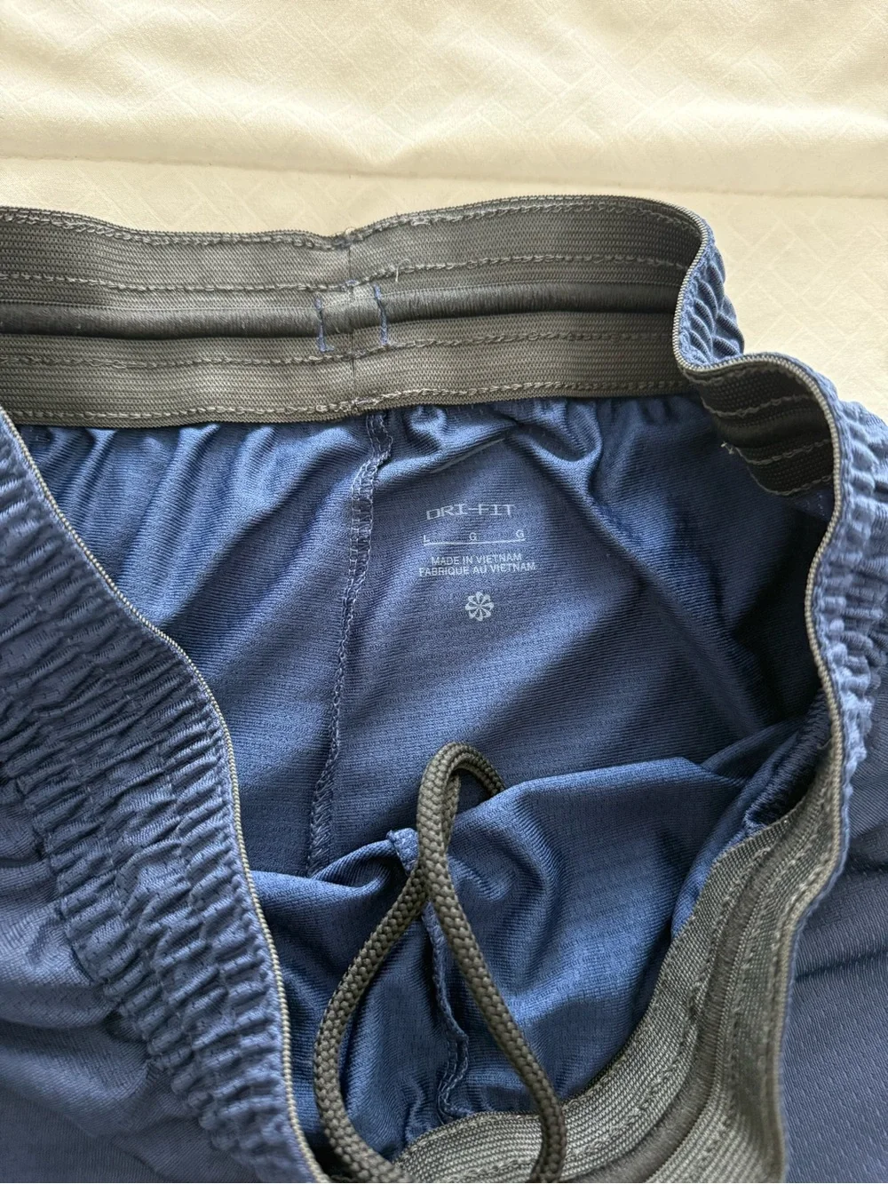 Nike Navy Dri-FIT Training Shorts with Black Waistband